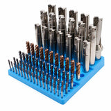 Maxbell Milling Cutter Storage Box Holder Sturdy Accessory Professional Storage Tray blue