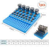 Maxbell Milling Cutter Storage Box Holder Sturdy Accessory Professional Storage Tray blue