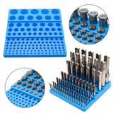 Maxbell Milling Cutter Storage Box Holder Sturdy Accessory Professional Storage Tray blue