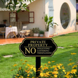 Maxbell No Soliciting Sign for House with Stake Metal for Front Door Garden Backyard