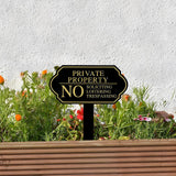 Maxbell No Soliciting Sign for House with Stake Metal for Front Door Garden Backyard