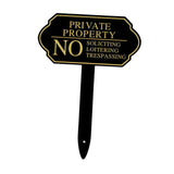 Maxbell No Soliciting Sign for House with Stake Metal for Front Door Garden Backyard
