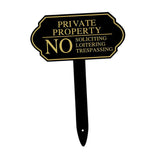 Maxbell No Soliciting Sign for House with Stake Metal for Front Door Garden Backyard
