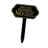 Maxbell No Soliciting Sign for House with Stake Metal for Front Door Garden Backyard