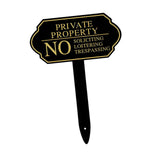 Maxbell No Soliciting Sign for House with Stake Metal for Front Door Garden Backyard