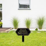 Maxbell No Soliciting Sign for House with Stake Metal for Front Door Garden Backyard