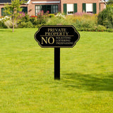 Maxbell No Soliciting Sign for House with Stake Metal for Front Door Garden Backyard