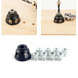 Maxbell Drill Bit Jig Aluminum Alloy Hinge Hole Opener for Artwork Bookshelves Chair