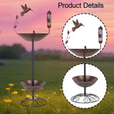 Maxbell Bird Feeder Bird Bath Waterproof Garden Yard Decor for Patio Outdoors Garden