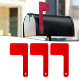 Maxbell 3Pcs Mailbox Flags Red Outdoor Universal Professional for Outgoing Mailboxes 9X5CM