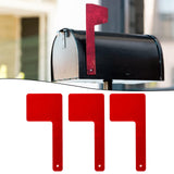 Maxbell 3Pcs Mailbox Flags Red Outdoor Universal Professional for Outgoing Mailboxes 15X7CM