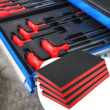 Maxbell 4Pcs Tool Box Foam, Removable for Camera Case Tabletop Miniatures DIY Crafts 50cmx33.5cmx3.8cm