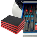 Maxbell 4Pcs Tool Box Foam, Removable for Camera Case Tabletop Miniatures DIY Crafts 50cmx33.5cmx3.8cm