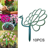 Maxbell 10 Pieces Plant Support Stakes Sturdy for Indoor Outdoor Plants Balcony Yard