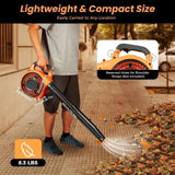 Handheld Leaf Blower Snow Removal Gas Engine Cordless for Patio Garden Farms