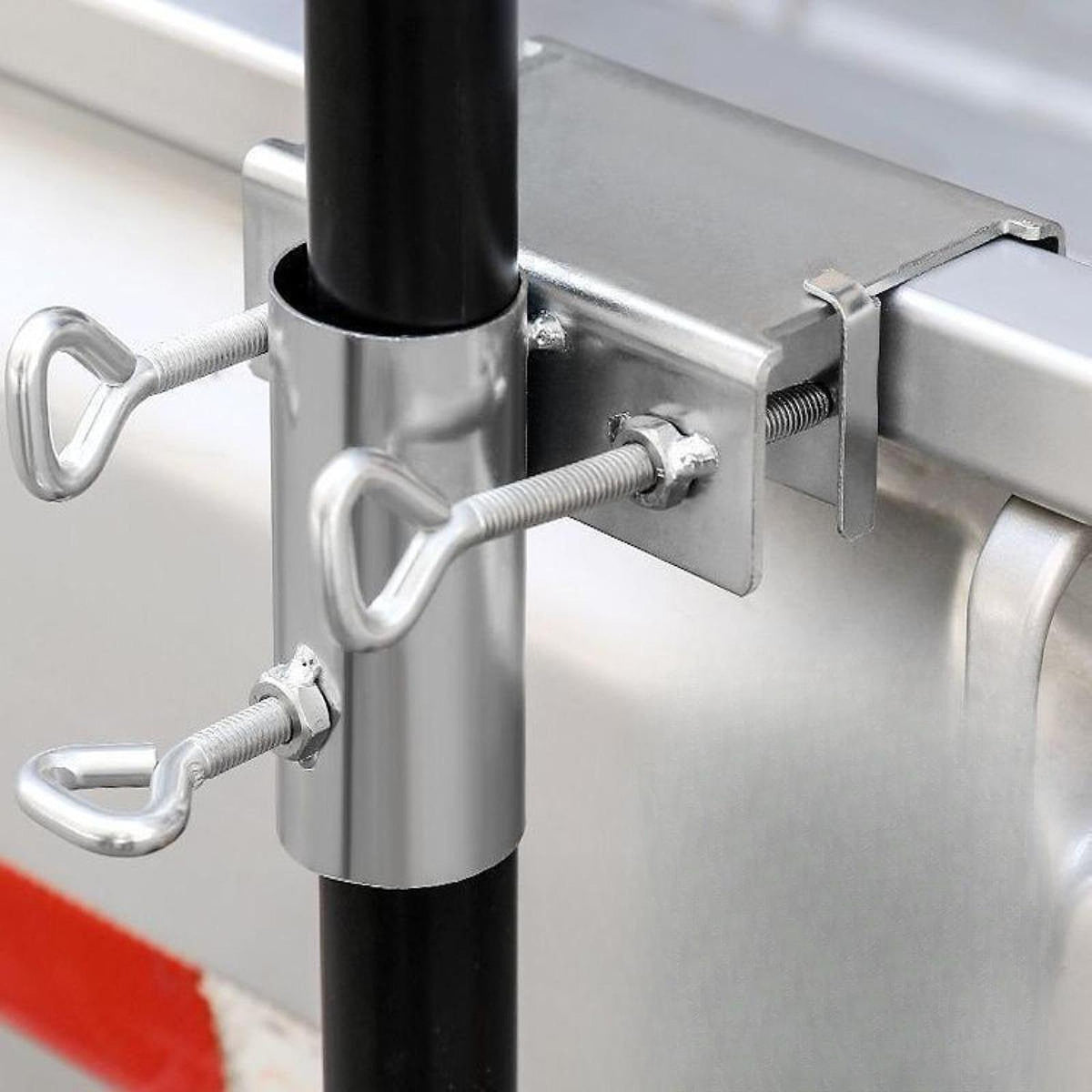 Patio Umbrella Stand Clip Deck Umbrella Clamp Sturdy Anti Wind Quick Release
