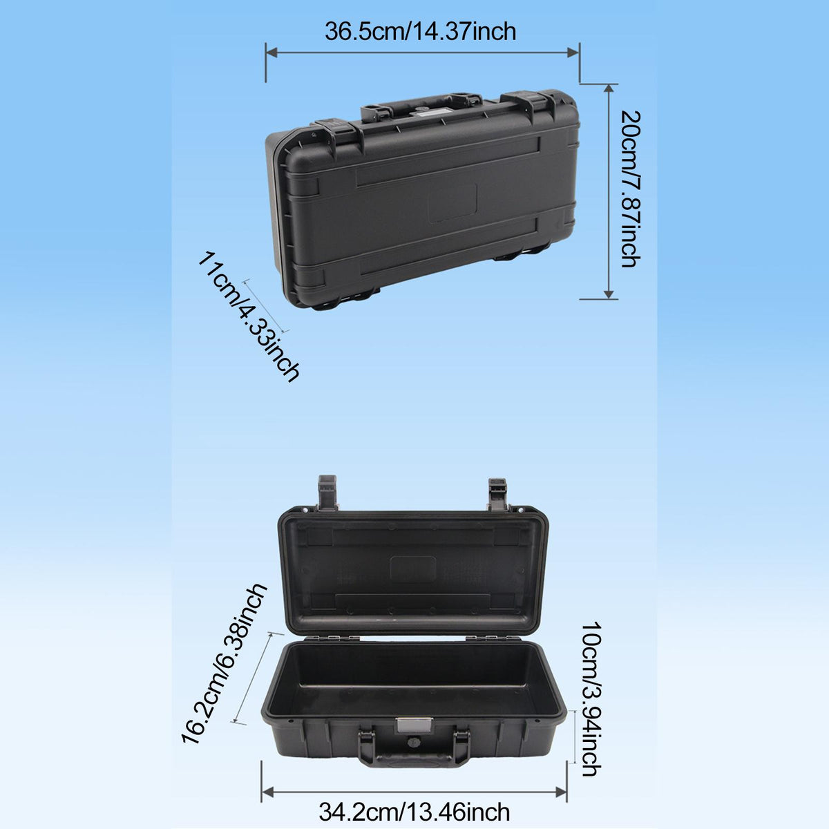 Portable Tool Organizer Storage Case Lightweight 14.3x7.8x4.3inch Shockproof