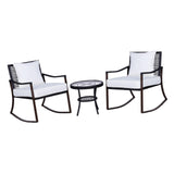Rattan Bistro Set, 3 Pieces Wicker Garden Furniture Set with