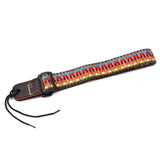 Maxbell Vintage Stripy Design Leather Ends Guitar/Bass Strap for Ukulele Banjo Parts - Aladdin Shoppers