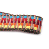 Maxbell Vintage Stripy Design Leather Ends Guitar/Bass Strap for Ukulele Banjo Parts - Aladdin Shoppers
