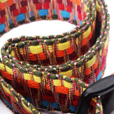 Maxbell Vintage Stripy Design Leather Ends Guitar/Bass Strap for Ukulele Banjo Parts - Aladdin Shoppers