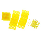 Maxbell Maxbell Montessori Mathematics Material Set - 1 Thousand Beads Cube, 10 Hundred Beads Square, 10 Ten Beads Bar, 10 Beads