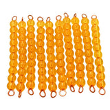 Maxbell Montessori Maths Material 10 Pieces Ten Beads Bar Kids Educational Toy Gift - Aladdin Shoppers