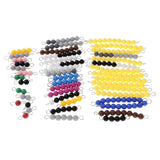 Maxbell Maxbell Montessori Mathematics Material 1-10 Beads Bar Set Kids Math Educational Toy