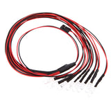 8 Pieces RC Car Accs LED Light Kit LED Lamp Headligth Headlamp for RC Traxxas HSP Redcat RC4wd Axial SCX10 D90 HPI Car Model