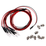 8 Pieces RC Car Accs LED Light Kit LED Lamp Headligth Headlamp for RC Traxxas HSP Redcat RC4wd Axial SCX10 D90 HPI Car Model