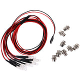 8 Pieces RC Car Accs LED Light Kit LED Lamp Headligth Headlamp for RC Traxxas HSP Redcat RC4wd Axial SCX10 D90 HPI Car Model