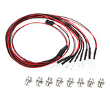 8 Pieces RC Car Accs LED Light Kit LED Lamp Headligth Headlamp for RC Traxxas HSP Redcat RC4wd Axial SCX10 D90 HPI Car Model