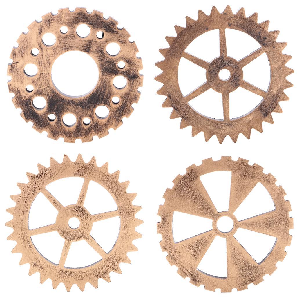 Maxbell Maxbell Rustic Wooden Circle Gear Home Bar Cafe Wall Hanging Crafts Ornament Decors