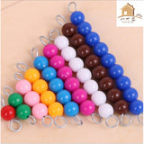 Maxbell Maxbell Montessori 10pcs 1-10 Numbers Beads Bars Kids Learn Math Educational Intelligence Development Toy Gift