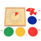 Maxbell Maxbell Kids Fraction Division Learning Boards - Montessori Math Early Learning Toy