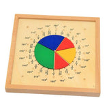 Maxbell Maxbell Kids Montessori Preschool Teaching Aid Toys - Circle Fraction Board w/ Cards