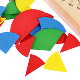 Maxbell Maxbell Kids Montessori Preschool Teaching Aid Toys - Circle Fraction Board w/ Cards