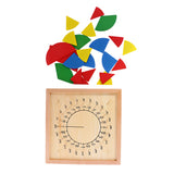 Maxbell Maxbell Kids Montessori Preschool Teaching Aid Toys - Circle Fraction Board w/ Cards