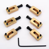 6Pieces Tremolo Trem Bridge Roller Bridge Saddles for Strat TL Electric Guitars