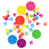 Maxbell 5xPack of 42 Pieces Trivial Pursuit Game Pieces Pie Wedges for Math Fractions