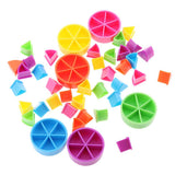 Maxbell 5xPack of 42 Pieces Trivial Pursuit Game Pieces Pie Wedges for Math Fractions