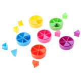 Maxbell 5xPack of 42 Pieces Trivial Pursuit Game Pieces Pie Wedges for Math Fractions