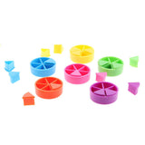 Maxbell 5xPack of 42 Pieces Trivial Pursuit Game Pieces Pie Wedges for Math Fractions