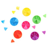 Maxbell 5xPack of 42 Pieces Trivial Pursuit Game Pieces Pie Wedges for Math Fractions