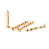 Maxbell 4 Pcs Golden Bridge Plate Mounting Screws Bolts for Stratocaste Elerctric Guitar Parts - Aladdin Shoppers