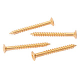 Maxbell 4 Pcs Golden Bridge Plate Mounting Screws Bolts for Stratocaste Elerctric Guitar Parts - Aladdin Shoppers