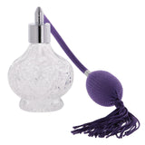 Maxbell 1 Piece of Vintage Crystal Clear Glass Empty Perfume Aftershave Bottle Long Spray Tassels Atomizer Refillable Lady Gift 100ml Purple