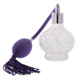 Maxbell 1 Piece of Vintage Crystal Clear Glass Empty Perfume Aftershave Bottle Long Spray Tassels Atomizer Refillable Lady Gift 100ml Purple - Aladdin Shoppers