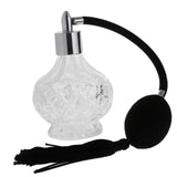 Maxbell 1 Piece of Vintage Crystal Clear Glass Empty Perfume Aftershave Bottle Long Spray Tassels Atomizer Refillable Lady Gift 100ml Black - Aladdin Shoppers