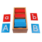 2 Set Montessori Movable Alphabets Box Letters Wooden for Children Education
